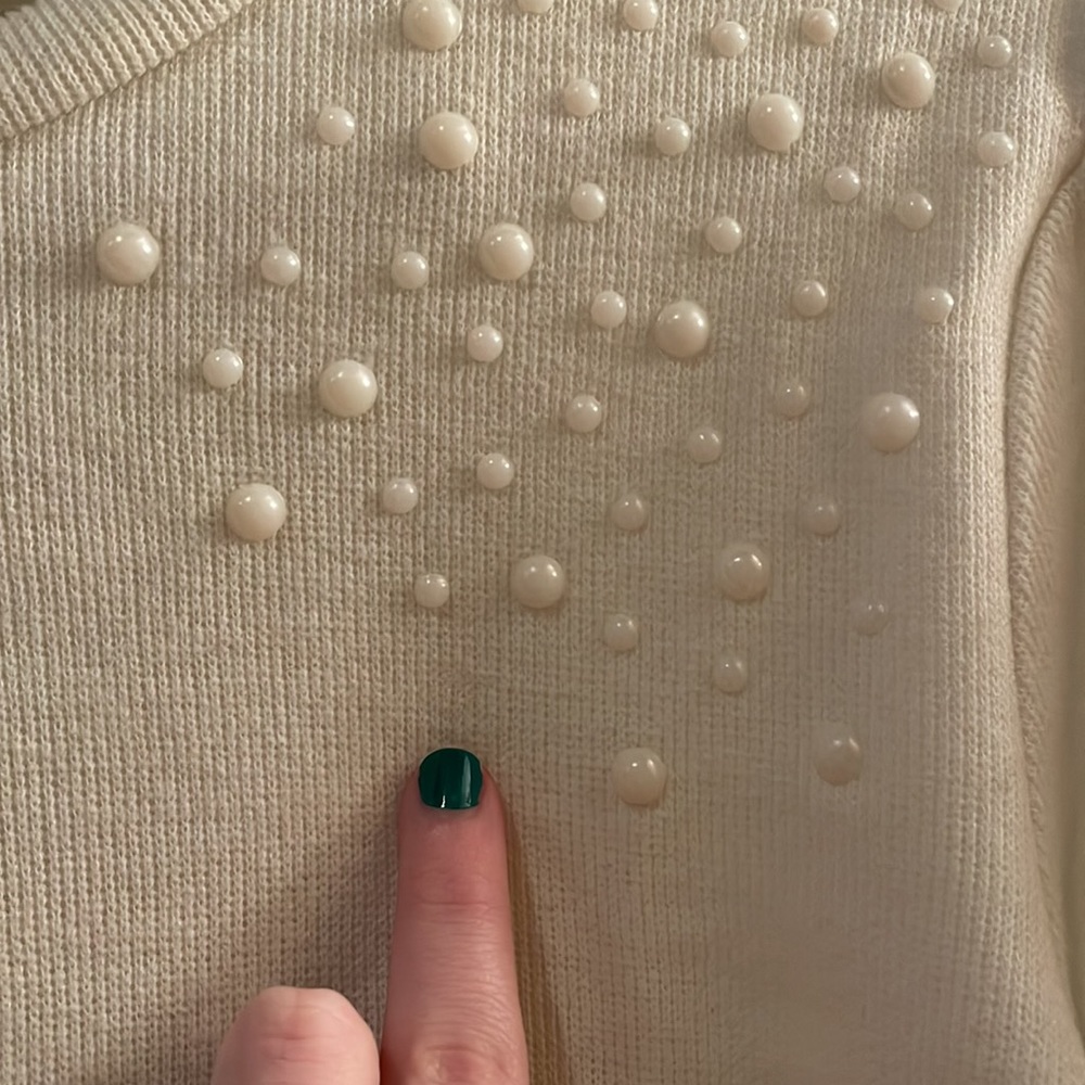 White Cropped Sweater - Picture 7 of 7